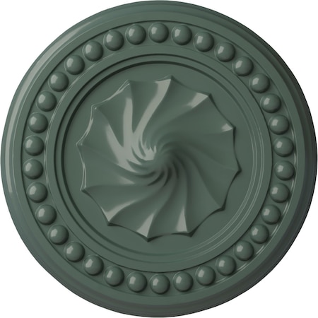 Ekena Millwork Foster Shell Ceiling Medallion (Fits Canopies up to 9 5/8"), 15 3/4"OD x 2"P, Cloud Burst CM15FOCBF